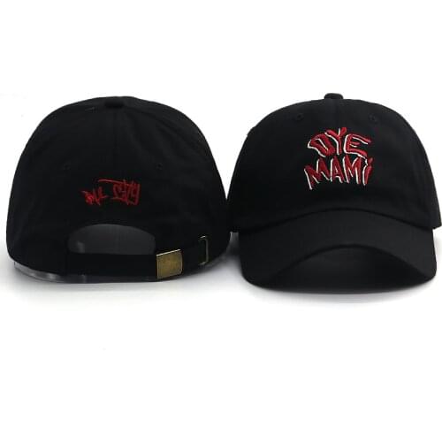 OYE MAMI embroidery baseball cap cotton adjustable fashion dad hat women men new black curved hip hop caps all matched