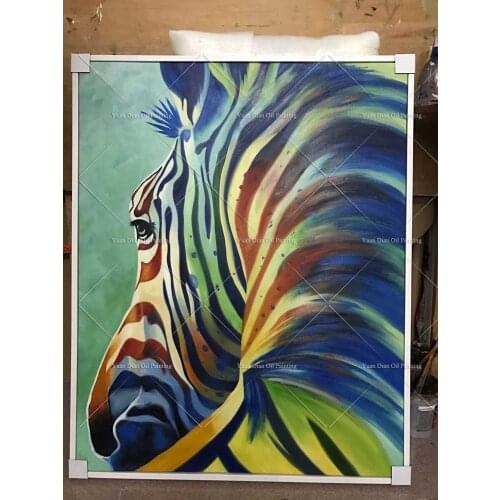 No Frame Zebra Free Shipping High Quality Horse Abstract Pop Horse Oil Painting On Canvas Handmade Animal Indian Horse Paintings