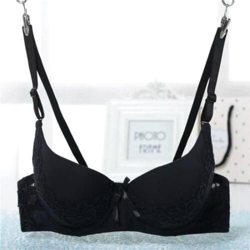 Black Sexy Brassiere Women Lace Sexy Brassiere Women Sexy Double Push Up Bras Women Super Push Up Bra Lace Gather Underwear Hot