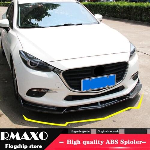 For Mazda3 Axela Body kit spoiler 2014-2018 For Mazda 3 Axela ABS Rear lip rear spoiler front Bumper Diffuser Bumpers Protector