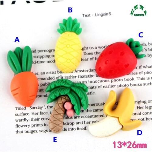 Pineapple Charms Resin Charms for Slime 10pcs Flatback Cabochons for Kids Accessories Fruit Charms DIY scrapbooking Charms