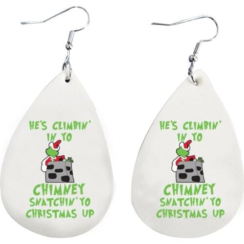 How The Grinch Face Squad Stole Christmas Earrings New Year Gift Popular For Women