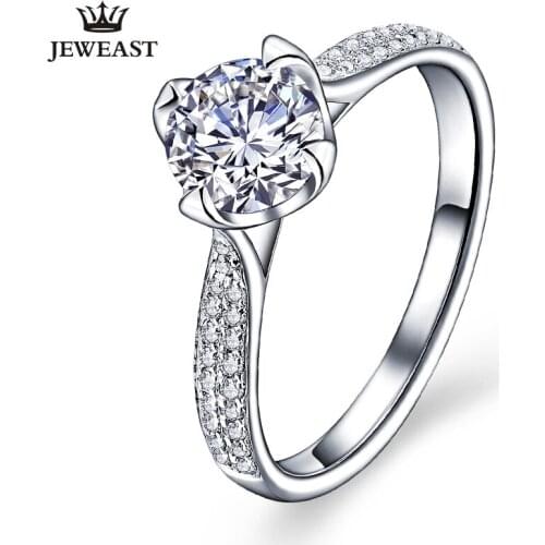 XZ Natural diamond 18K gold Pure Gold Ring Real 18K gold Solid Gold Ring Trendy Classic Party Fine Jewelry Hot Sell New 2019