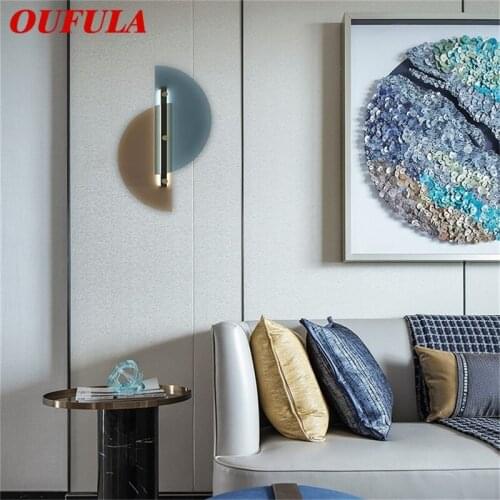 OUFULA Indoor Wall Sconces Light Postmodern Lamps Fixture Decorative For Home Living Room