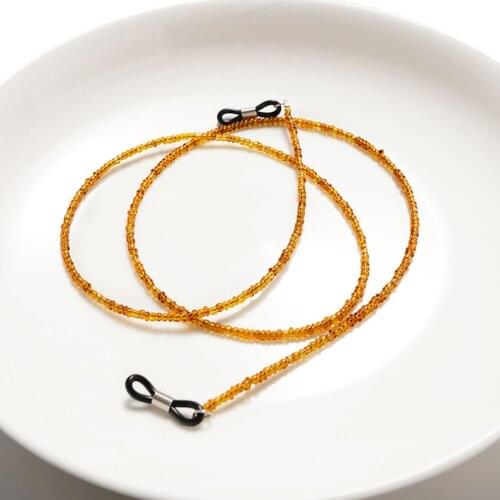Brown Beaded Glasses Strap Fashion Sunglasses Chain Necklace Spectacle Rope Lanyard Cord Holder