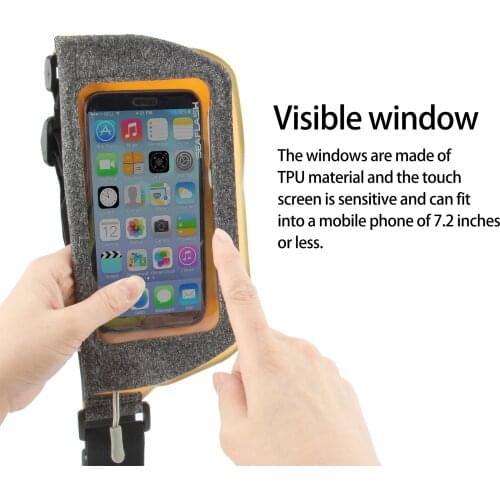 Lightweight Foldable High Quality Pvc Waterproof Running Strap With Clear Touch Screen, Compatible With Iphone X / 8/7 / 6S Plus Galaxy Note10 (Up To 6.5 Inches)