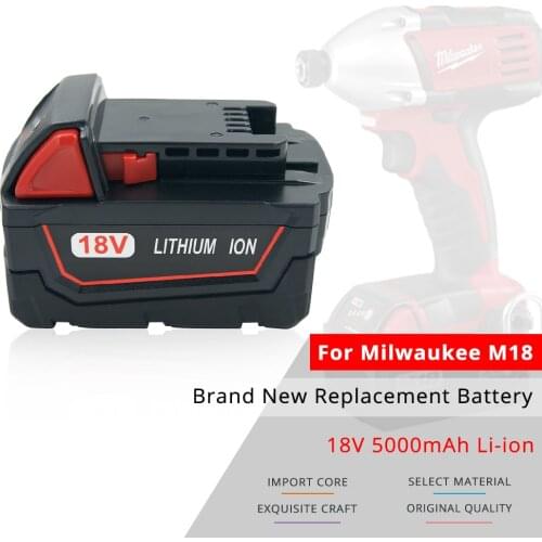 18V 5.0Ah Lithium Power Tool Battery for Milwaukee M18 XC 48-11-1850 48-11-1852 48-59-1850,M18 XC, C18B,Li18