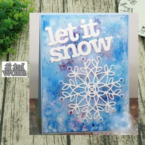 Let it snow letter METAL CUTTING DIES Stencil Scrapbooking Photo Album Card Paper Embossing Craft DIY