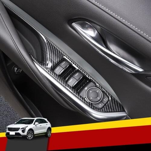 Modified special interior decoration window button glass lifting panel stickers armrest patch For Cadillac XT4 2018 2019