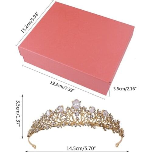 Bridal Jewelry Set Bride Crystal Zircon Tiara Earrings Necklace Sets for Wedding Prom Party Match with Wedding Dress AXYD