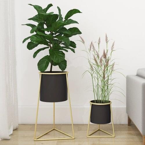 Nordic Floor-standing Flower Pots Wrought Iron Plant Stand Green Radish Flower Stand Creative Balcony Green Plant Stand