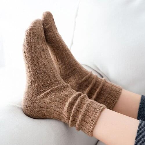 Fashion Winter Women Socks Long Sock Girls Korea Style Color Breathable Casual Cotton Socks Lady Retro Warm Sox High Quality