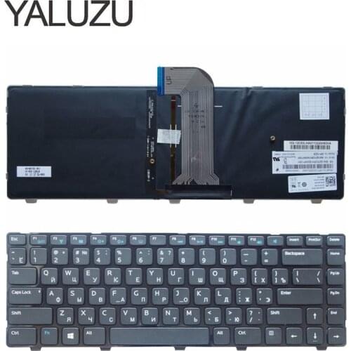 YALUZU new Laptop Keyboard for Dell 3421 14R-2158 V2421 15Z 5523 V3421 3421 2421 5421 5437 5435 M431R N5421 RUSSIAN RU backlight
