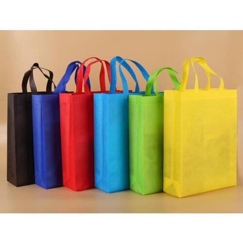 New colorful folding Bag Non-woven fabric Foldable Shopping Bags Reusable Eco-Friendly folding Bag Shopping Bags new Ladies Stor
