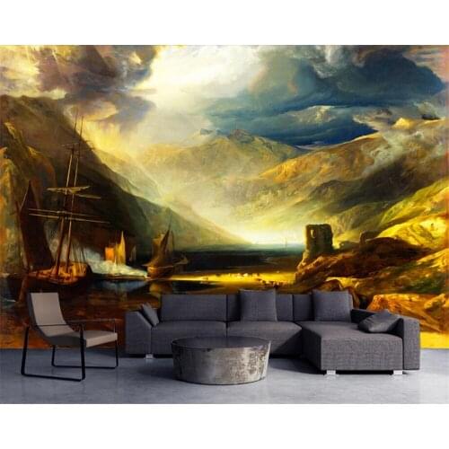 Beibehang Custom Wallpaper House Decorative Mural European Style Landscape Oil Painting TV Sofa Bedroom Background 3d Wallpaper
