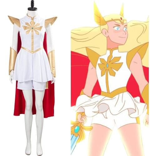She-Ra - Princess of Power She Ra Cosplay Costume Dress Halloween Carnival Outfit Cape
