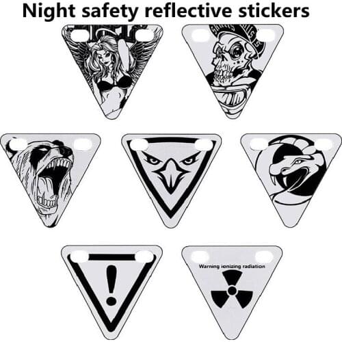 Riding Highlight Warning Reflector Magnetic Bicycle Stickers Outdoor Sports Running Personality Night Safety Reflective Stickers