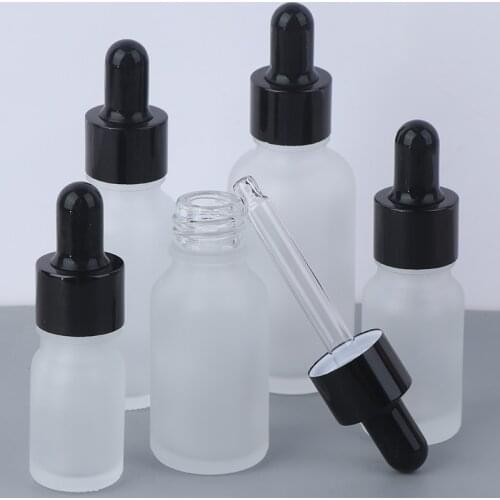 Empty Lip Gloss Tubes Frosted Dropper Amber Glass Aromatherapy Liquid For Essential Massage Oil Pipette Refillable Bottles