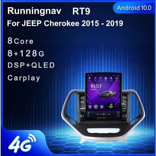 Runningnav For JEEP Cherokee 2015 - 2019 Tesla Type Android Car Radio Multimedia Video Player Navigation GPS