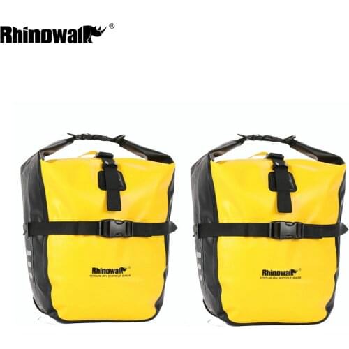 Rhinowalk 2 PCS Bicycle Front Rear Rack Tail Seat Trunk Pack 20L Waterproof Portable Cycling MTB Pannier Bag Bike Accessories