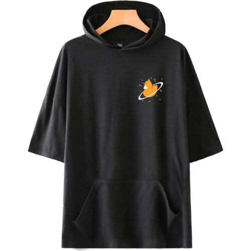 WAWNI Quackity Short-Sleeved Hooded Sweatshirt Loose Volleyball Harajuku Fashion Polyester Plus Cotton Hoodie Cosplay Casual New