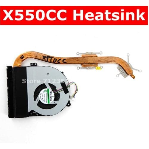 X550CC Heatsink With CPU Fan Cooling For Asus X550C X550CC Laptop NoteBook Radiator 13NB00W1AM0101-13CE 0H21T