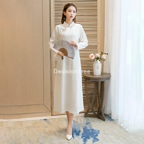 2021 chinese dress sexy bandage dress qipao chinese style traditional chinese retro qipao elegant party dance costume qipao