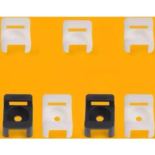 50Pcs/lot Black and white 9.2mm Hole Width Cable Tie Base HC-2 HC-4 Saddle Type Wire Holder Nylon 6mm Screw Hole 23x16x10mm