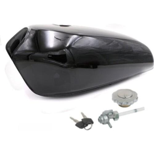 9L 2.4 GAL Vintage Motorcycle Fuel Gas Tank With Tap For Honda CG125 Cafe Racer