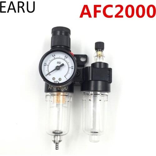 AFC2000 Air Compressor Treatment Unit Oil Water Separator Regulator FRL Combination Union Filter Airbrush Lubricator G1/4" Port