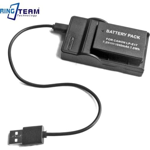 LPE17 LP-E17 Battery & USB Charger (2-In-1) for Canon Cameras EOS Rebel T6i 750D T6s 760D M3 M5 T6s 8000D Kiss X8i 77D 200D