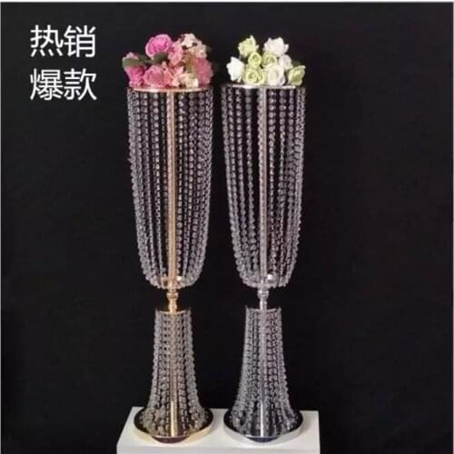 Acrylic Crystal Wedding Centerpiece Decoration Event Wedding / Event Wedding Bridal Aisle Tall 31.4 Inch 4 Pcs