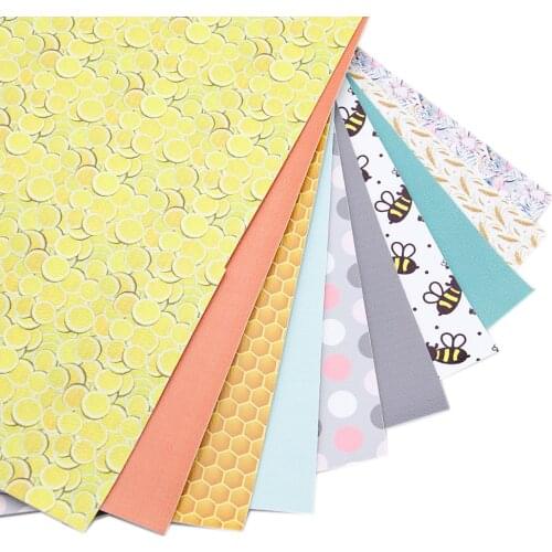 David accessories 20*33cm Flower Dots Lychee Faux Synthetic Leather Fabric,DIY Sewing Hairbow Bags Crafts Materials,1Yc6032