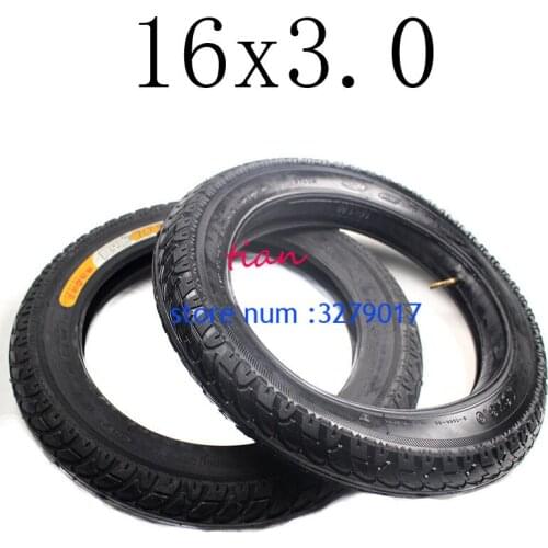 Free Shipping Good Reputation 16x3.0 Inner and Outer Tyre or 16*3.0 Vacuum Tire Fit for Electric Bicycle Tire