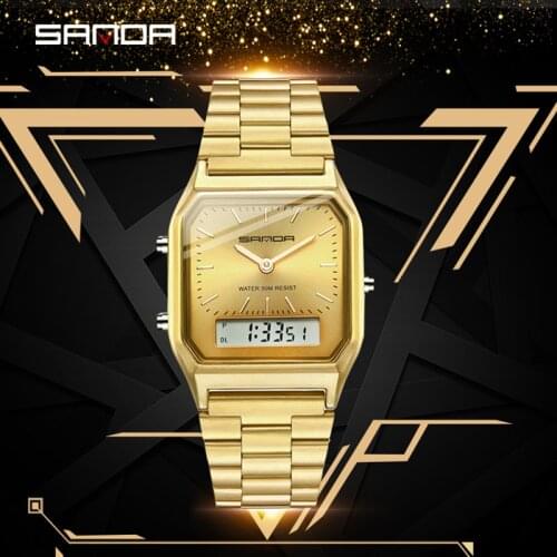 SANDA 2020 Hot Sell Digital Watch Classic Business Men Women Wristwatch Special Multifunctional Analog Electronic Dial Gifts 747