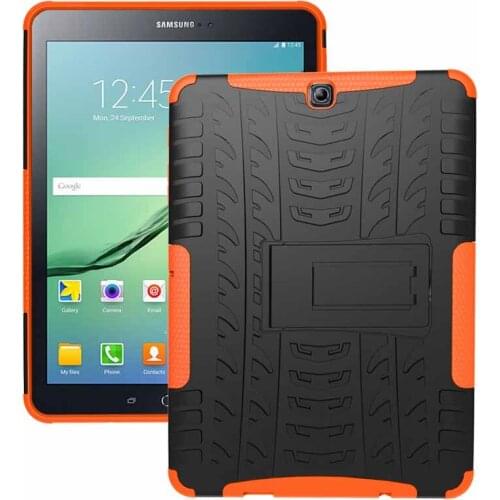 Case for Samsung Galaxy Tab S2 9.7 SM-T810 T813 T815 T819 9.7 inch Stand Cover Shockproof Rubber Bumper Dual Layer Armor Cover