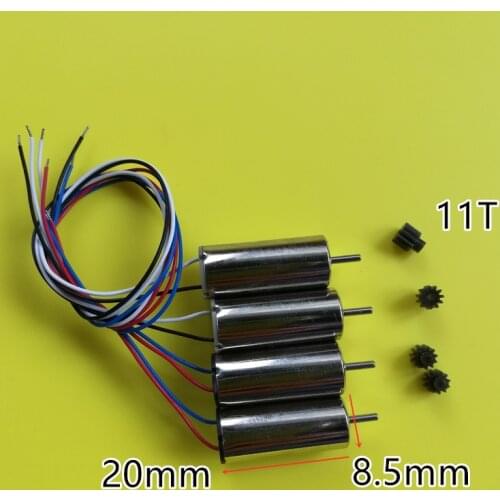 Free Shipping Wltoys XK X250.002 XK X250 RC Helicopter Motor Spare Parts CW / CCW 8.5 x 20mm Motors 8520 Coreless Motor 11T
