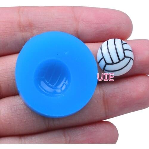 FYL114U 14.1mm Volleyball Silicone Mold Fondant Cake Decoration Candy Resin Clay Earrings Necklace Craft Soap Candle FOOD SAFE