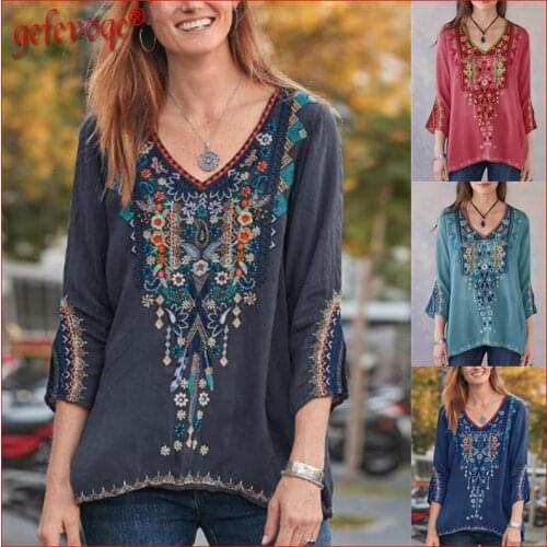 Gefevoqe Women's Shirts With Embroidery China