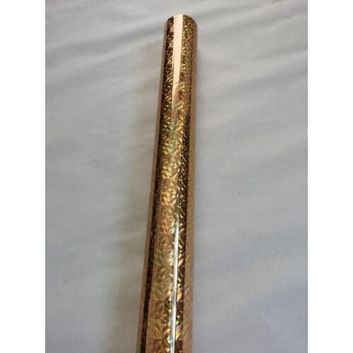 Holographic foil gold color rhombus pattern A10 hot press on paper or plastic 64cm x 120m stamping foil