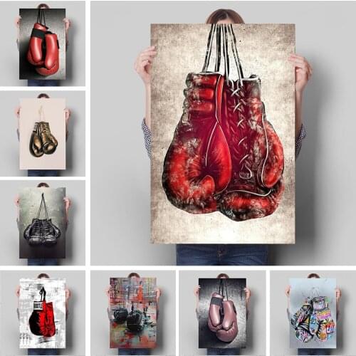 Graffiti Boxing Gloves Decoration Mural Sports Poster Canvas Painting Living Room Wall Art Prints for Modern Home Decor Cuadros