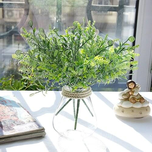 Artificial Flowers Plastic Hippocampus Plants Leaves Tree Eucalyptus Branch Wedding Home Garden Decor Faux Fake Foliage