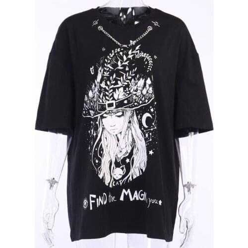 Anime Witch Cartoons beauty cosplay Short sleeve Top Sweater Uniform Outfit Anime Cosplay Costumes Loose sweater suits Black TOP