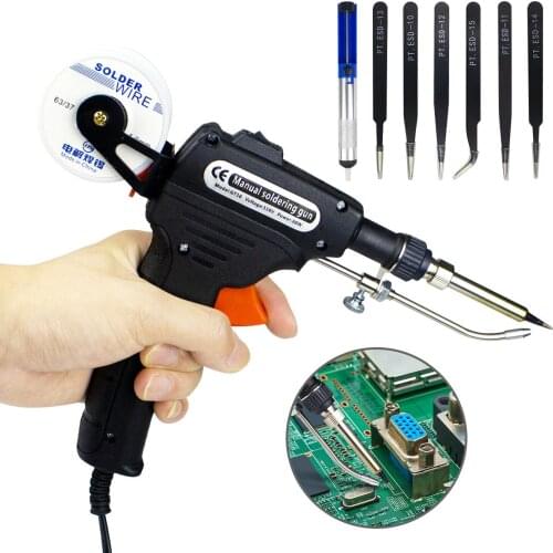 60W Automatic Soldering Iron Kit Electronic One Hand Operation Soldering Machine Tool for Welding Circuit Board Appliance Repair