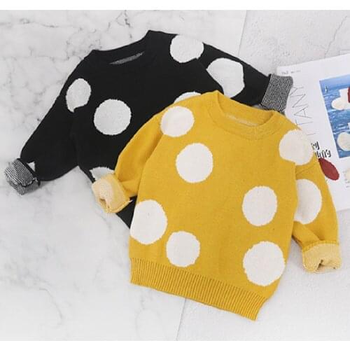 Baby Clothes Cardigans Polka Dot Knitted Baby Sweater Cotton Infant Toddler Sweaters For Boys Jacket Children Coat Outfits 0-7Y