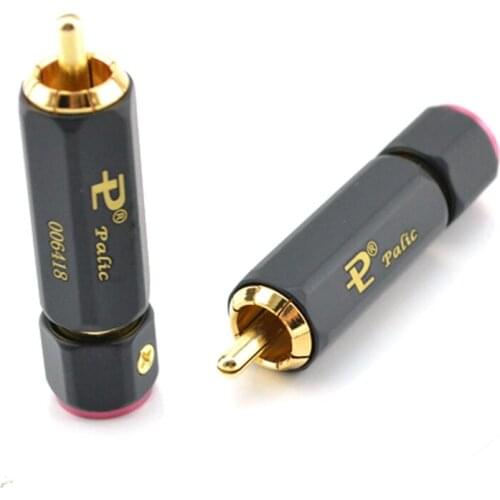 Paliccs pakwai pr-109 gold plated lock rca lotus plug signal line plug