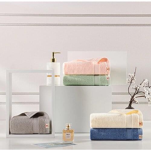 Jeyu Cotton Face Towel 34*72cm Solid Color Water Absorption AAA Antibiosis Quick-Dry Soft Towels Set For Home Hair Hand Towel