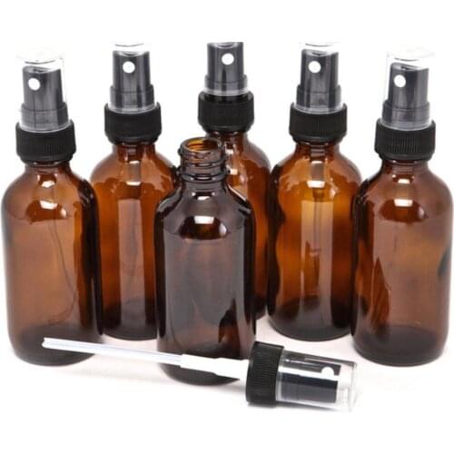 Hot 5-100ML Beauty Empty Amber Glass Bottles Essential Oil Mist Spray Container Case
