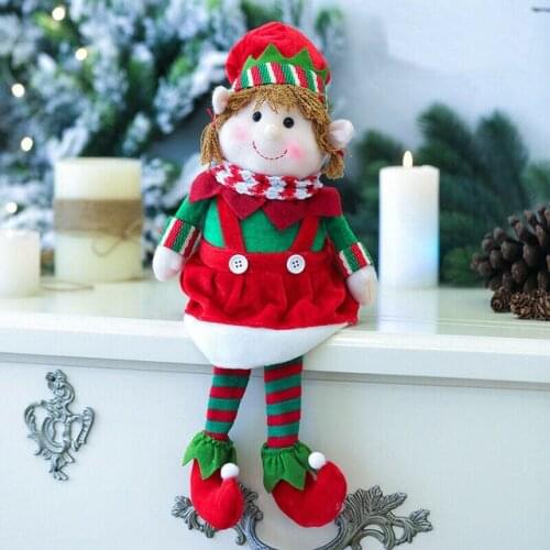 Christmas Decorations Leggy Elf Shaped Doll Doll Desktop Decor Decorative Artware for Home Cafe Shops