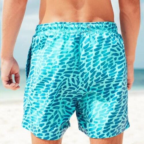 1 Pc New Summer Men Magical Change Color Beach Shorts Quick Dry Bath Swiming Wear